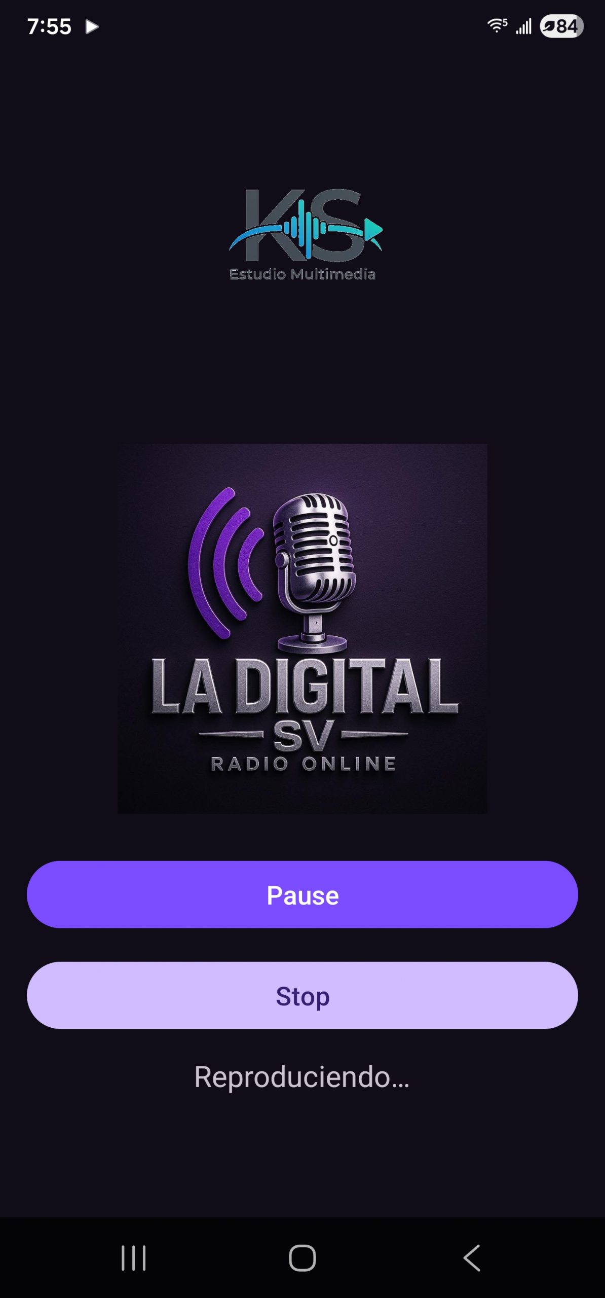 Pantalla principal de la app La Digital SV